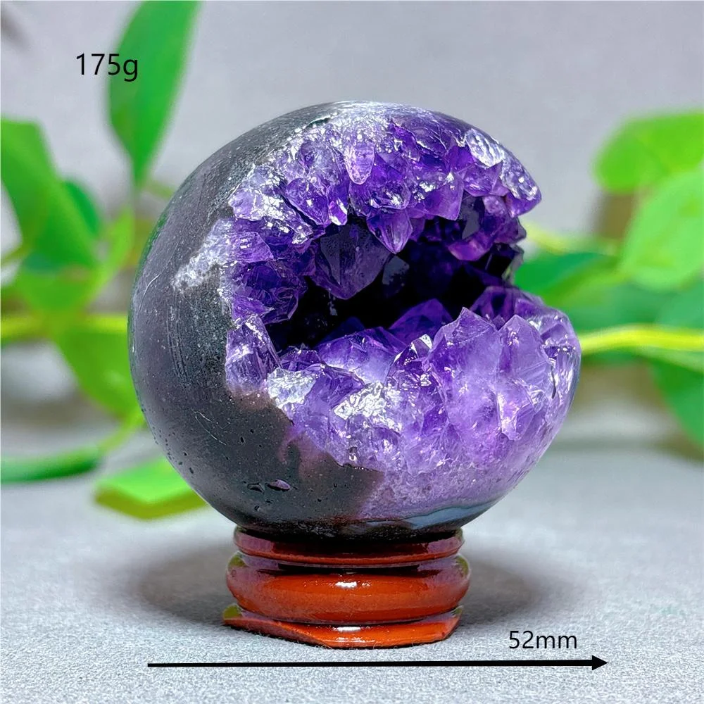 Open Face Amethyst Cluster Sphere Crystal Natural Quartz Stone Home Decoration Minerals Gifts Energy Healing +Stand Crystals Open Face Amethyst Cluster Sphere Crystal Natural Quartz Stone Home Decoration Minerals Gifts Energy Healing +Stand Crystals