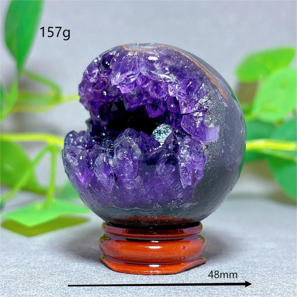 Open Face Amethyst Cluster Sphere Crystal Natural Quartz Stone Home Decoration Minerals Gifts Energy Healing +Stand Crystals Open Face Amethyst Cluster Sphere Crystal Natural Quartz Stone Home Decoration Minerals Gifts Energy Healing +Stand Crystals