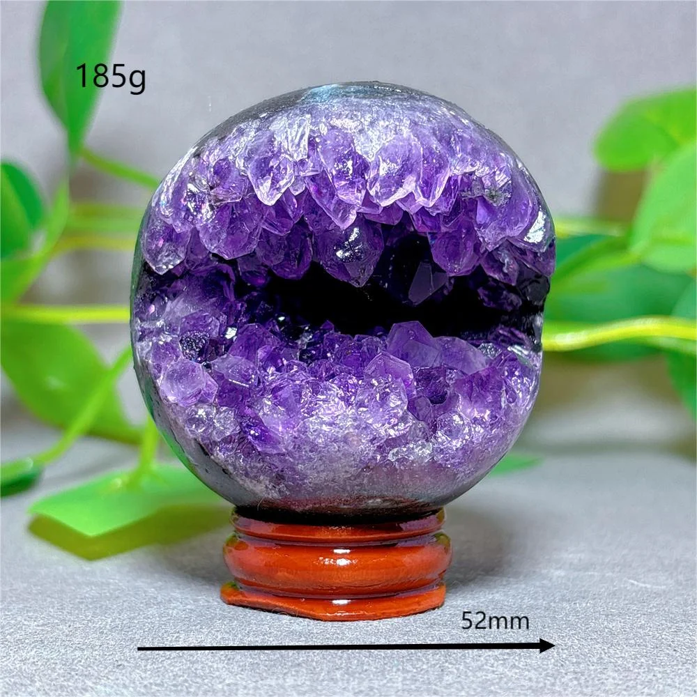 Open Face Amethyst Cluster Sphere Crystal Natural Quartz Stone Home Decoration Minerals Gifts Energy Healing +Stand Crystals Open Face Amethyst Cluster Sphere Crystal Natural Quartz Stone Home Decoration Minerals Gifts Energy Healing +Stand Crystals