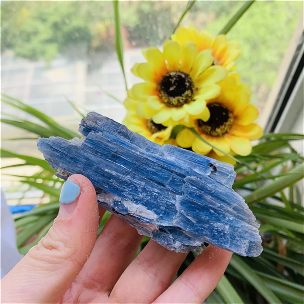 Precious Natural Mineral Kyanite Crystal Specimen Stone Raw Gemstone Chip For Reiki Healing Blue Calcite Collect Jewelry 1pc Precious Natural Mineral Kyanite Crystal Specimen Stone Raw Gemstone Chip For Reiki Healing Blue Calcite Collect Jewelry 1pc