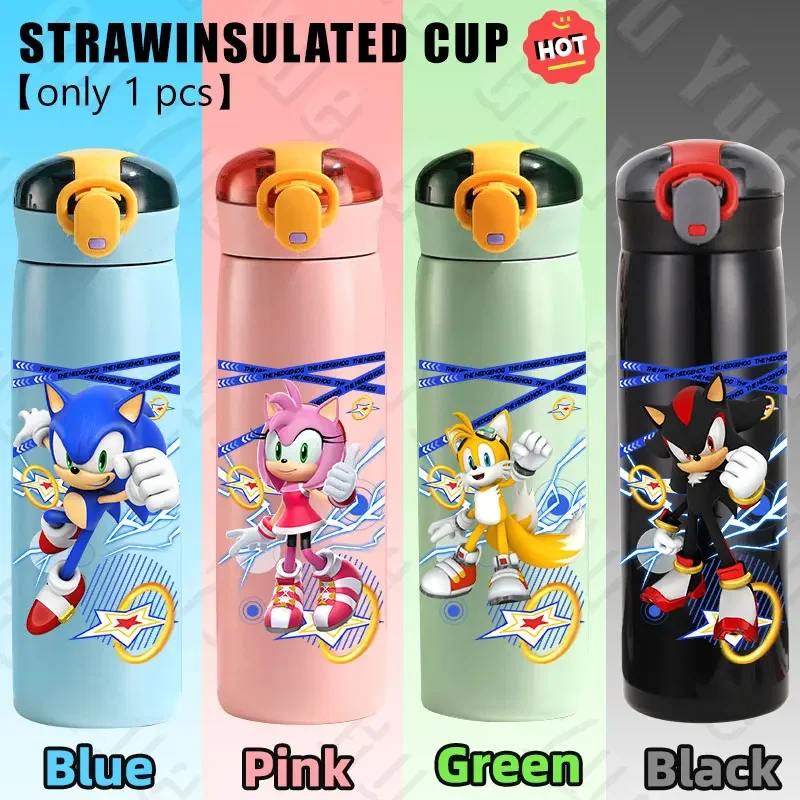 460ml Sonic Straw Children's Cup Portable Sealed Stainless Steel Bottle Cartoon Insulated Cup Bounce Student Hot Selling Gift 460ml Sonic Straw Children's Cup Portable Sealed Stainless Steel Bottle Cartoon Insulated Cup Bounce Student Hot Selling Gift