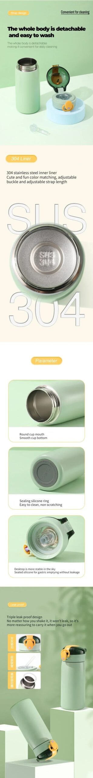 460ml Sonic Straw Children's Cup Portable Sealed Stainless Steel Bottle Cartoon Insulated Cup Bounce Student Hot Selling Gift 460ml Sonic Straw Children's Cup Portable Sealed Stainless Steel Bottle Cartoon Insulated Cup Bounce Student Hot Selling Gift