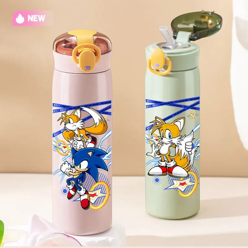 460ml Sonic Straw Children's Cup Portable Sealed Stainless Steel Bottle Cartoon Insulated Cup Bounce Student Hot Selling Gift 460ml Sonic Straw Children's Cup Portable Sealed Stainless Steel Bottle Cartoon Insulated Cup Bounce Student Hot Selling Gift