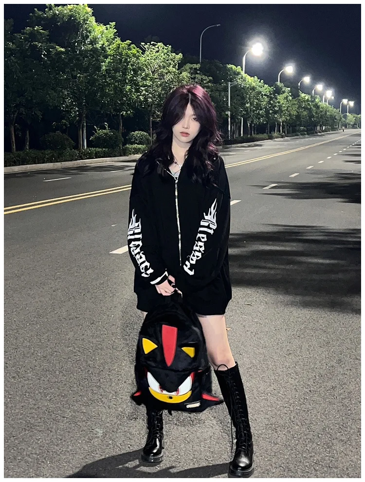 Sonic Anime Shadow Black Backpack Flannel Schoolbag Couple Cartoon Large Capacity Travel Boy Girl School Season Children Gifts Sonic Anime Shadow Black Backpack Flannel Schoolbag Couple Cartoon Large Capacity Travel Boy Girl School Season Children Gifts