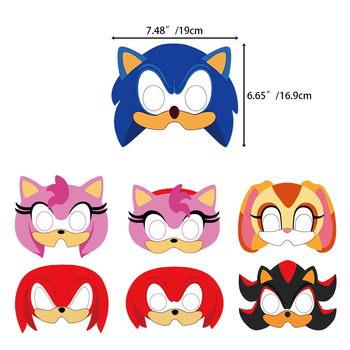 12PCS Sonic The Hedgehog Mask Party Decoration Paper Glasses Masks Photo Cosplay Props Children's Happy Birthday Party Supplies 12PCS Sonic The Hedgehog Mask Party Decoration Paper Glasses Masks Photo Cosplay Props Children's Happy Birthday Party Supplies