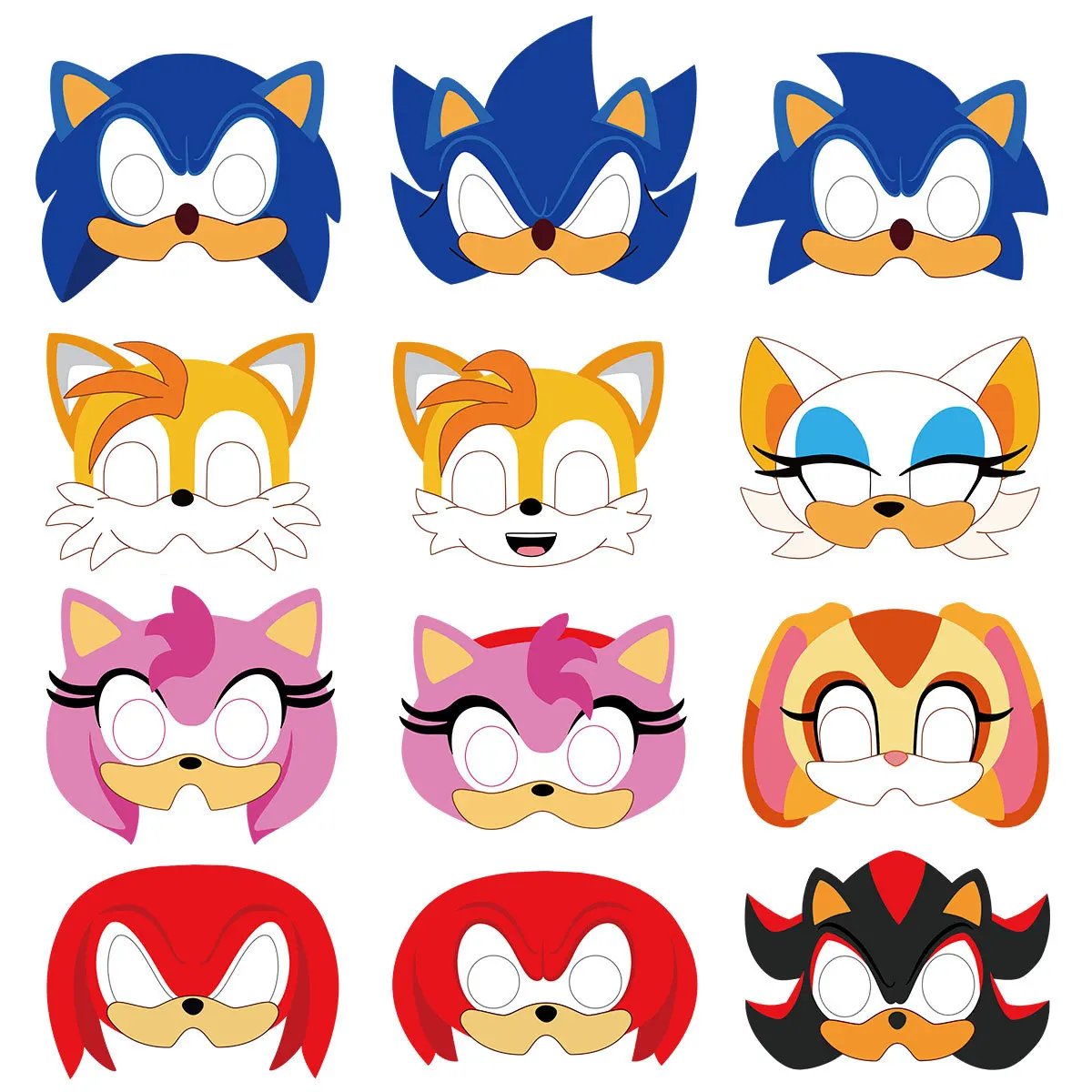 12PCS Sonic The Hedgehog Mask Party Decoration Paper Glasses Masks Photo Cosplay Props Children's Happy Birthday Party Supplies 12PCS Sonic The Hedgehog Mask Party Decoration Paper Glasses Masks Photo Cosplay Props Children's Happy Birthday Party Supplies