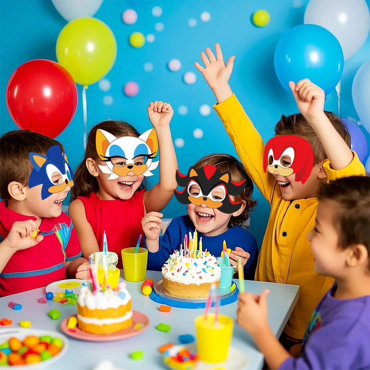 12PCS Sonic The Hedgehog Mask Party Decoration Paper Glasses Masks Photo Cosplay Props Children's Happy Birthday Party Supplies 12PCS Sonic The Hedgehog Mask Party Decoration Paper Glasses Masks Photo Cosplay Props Children's Happy Birthday Party Supplies