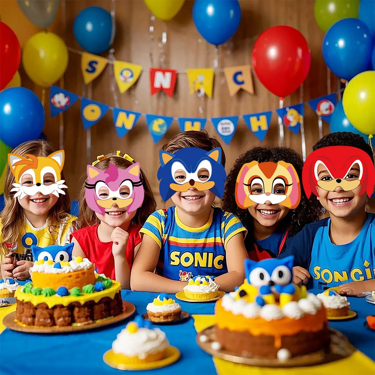 12PCS Sonic The Hedgehog Mask Party Decoration Paper Glasses Masks Photo Cosplay Props Children's Happy Birthday Party Supplies 12PCS Sonic The Hedgehog Mask Party Decoration Paper Glasses Masks Photo Cosplay Props Children's Happy Birthday Party Supplies