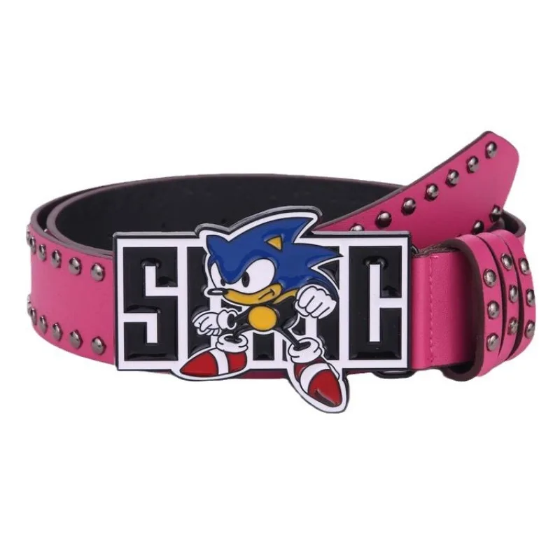 Sonic the Hedgehog Y2K Millennium Hot Girl Style Anime Fashion Belt Female Male Alphabet Guitar Abi High Grade Rivet Belt Female Sonic the Hedgehog Y2K Millennium Hot Girl Style Anime Fashion Belt Female Male Alphabet Guitar Abi High Grade Rivet Belt Female