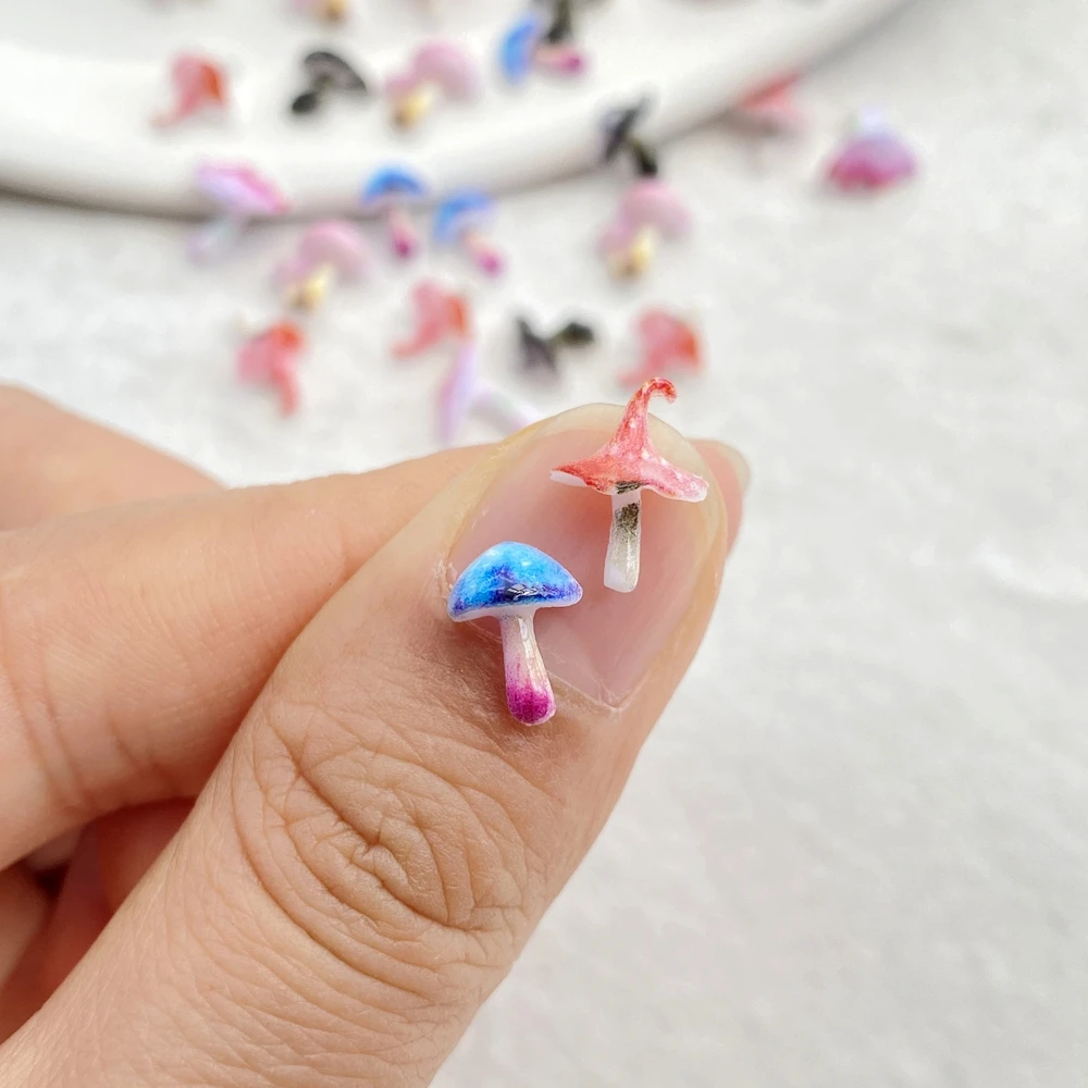 50pcs Resin Cute 3D mini Colorful Mushrooms Flat Back Rhinestone Scrapbook DIY Wedding Applique Decor Jewelry Accessories 50pcs Resin Cute 3D mini Colorful Mushrooms Flat Back Rhinestone Scrapbook DIY Wedding Applique Decor Jewelry Accessories