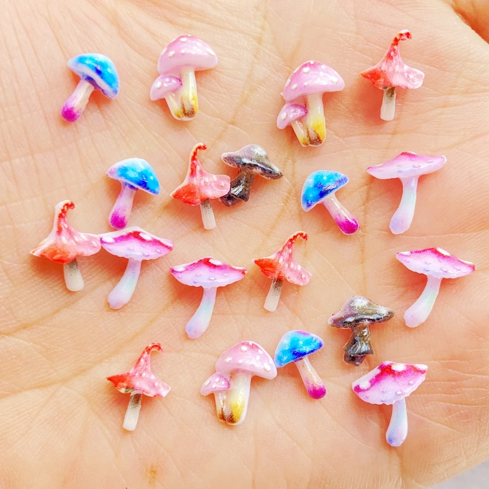 50pcs Resin Cute 3D mini Colorful Mushrooms Flat Back Rhinestone Scrapbook DIY Wedding Applique Decor Jewelry Accessories 50pcs Resin Cute 3D mini Colorful Mushrooms Flat Back Rhinestone Scrapbook DIY Wedding Applique Decor Jewelry Accessories