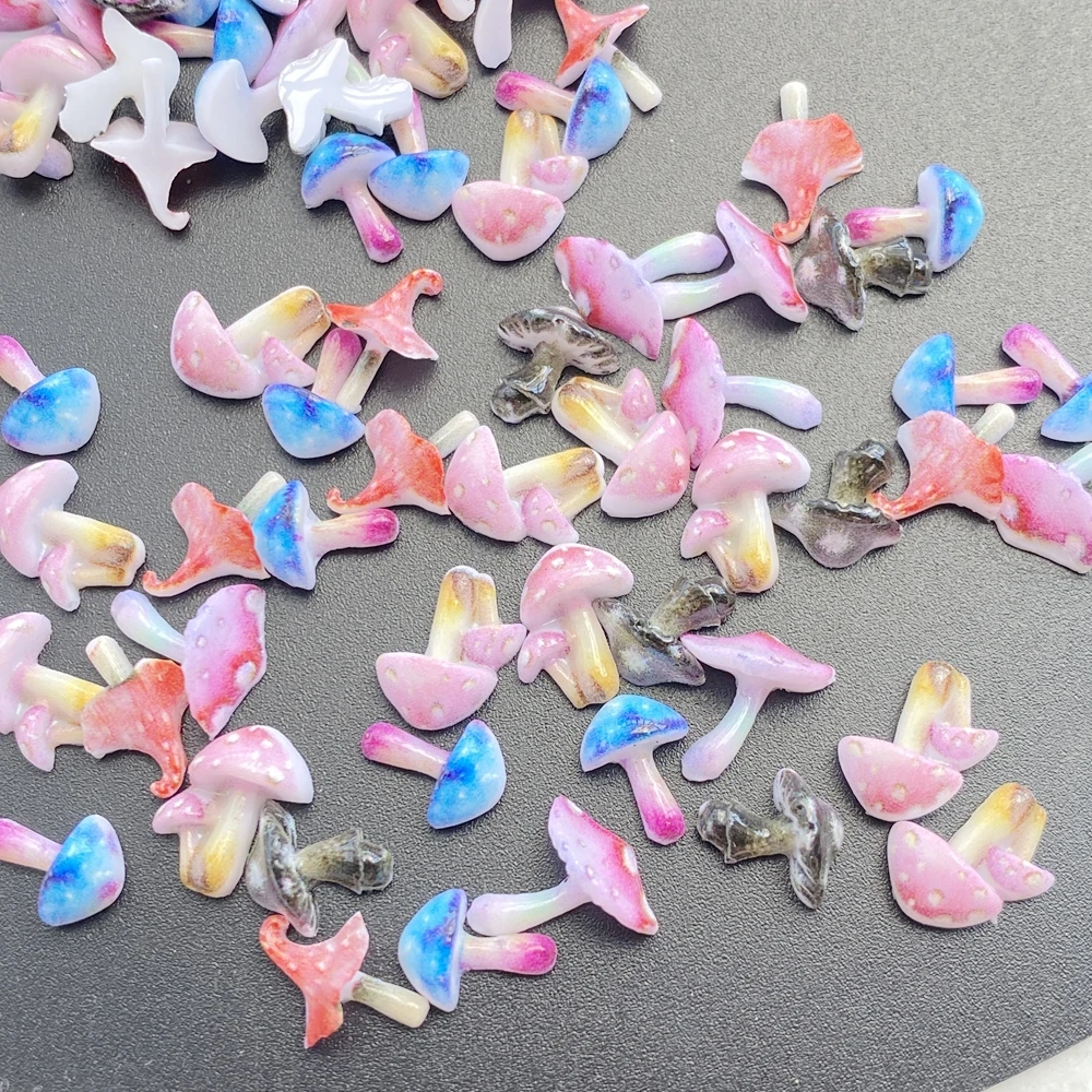 50pcs Resin Cute 3D mini Colorful Mushrooms Flat Back Rhinestone Scrapbook DIY Wedding Applique Decor Jewelry Accessories 50pcs Resin Cute 3D mini Colorful Mushrooms Flat Back Rhinestone Scrapbook DIY Wedding Applique Decor Jewelry Accessories