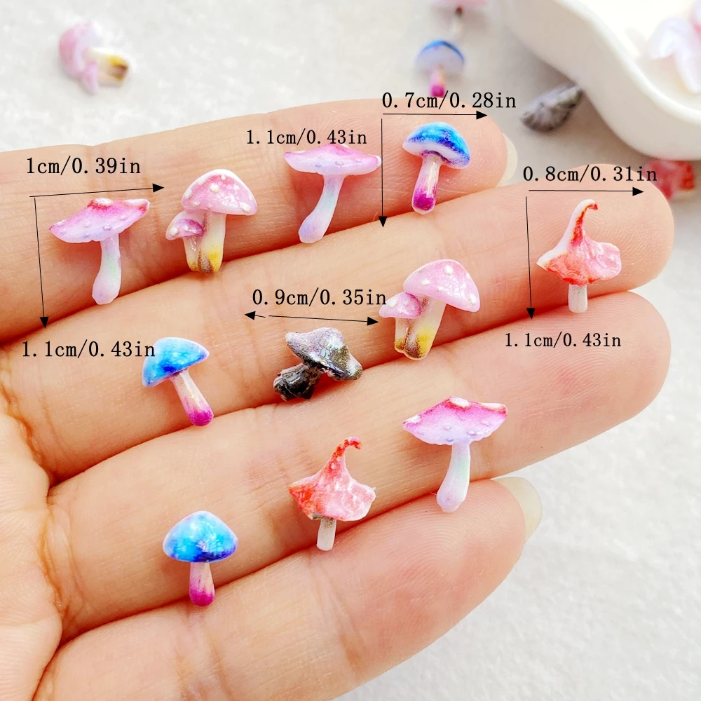 50pcs Resin Cute 3D mini Colorful Mushrooms Flat Back Rhinestone Scrapbook DIY Wedding Applique Decor Jewelry Accessories 50pcs Resin Cute 3D mini Colorful Mushrooms Flat Back Rhinestone Scrapbook DIY Wedding Applique Decor Jewelry Accessories