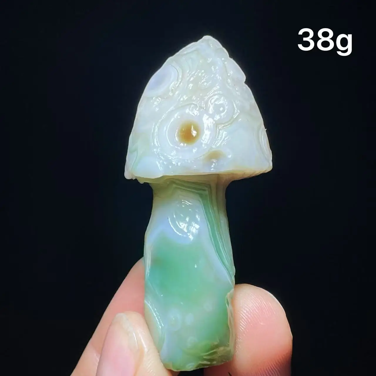 Natural  Agate mushroom Alxa Gobi Eye Mineral Specimen Energy Crystal Chakra Reiki Healing Stone Garden Decor