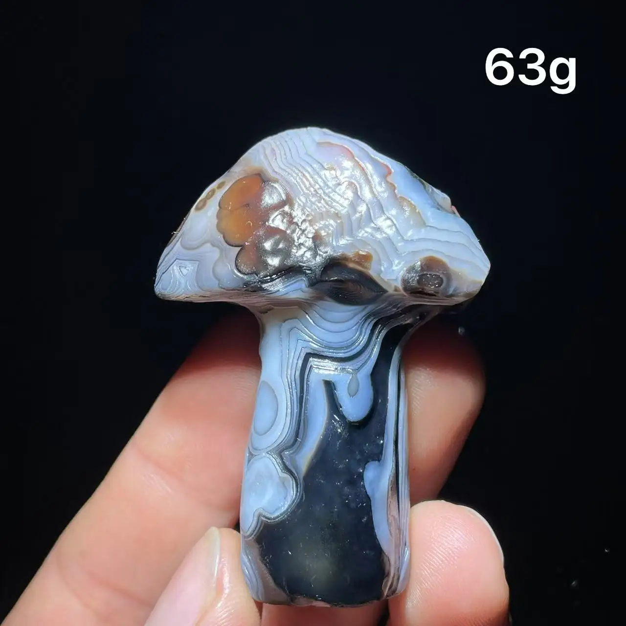 Natural  Agate mushroom Alxa Gobi Eye Mineral Specimen Energy Crystal Chakra Reiki Healing Stone Garden Decor