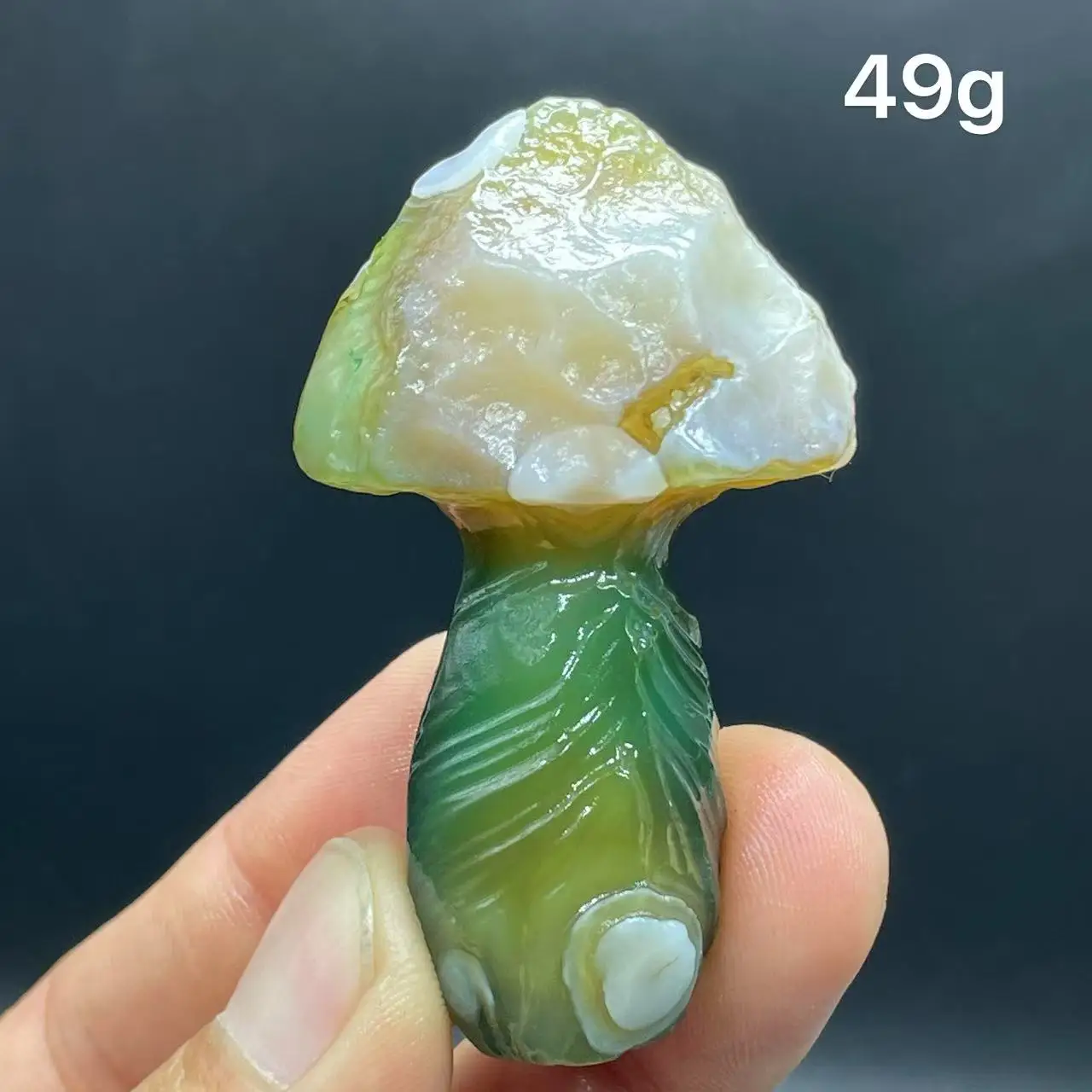 Natural  Agate mushroom Alxa Gobi Eye Mineral Specimen Energy Crystal Chakra Reiki Healing Stone Garden Decor
