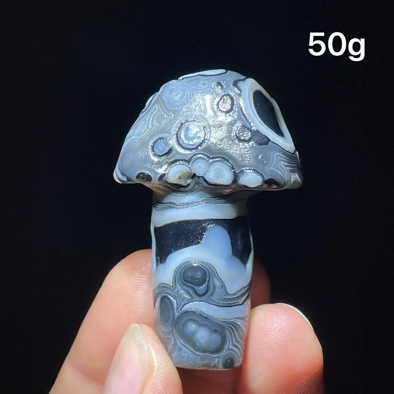 Natural  Agate mushroom Alxa Gobi Eye Mineral Specimen Energy Crystal Chakra Reiki Healing Stone Garden Decor