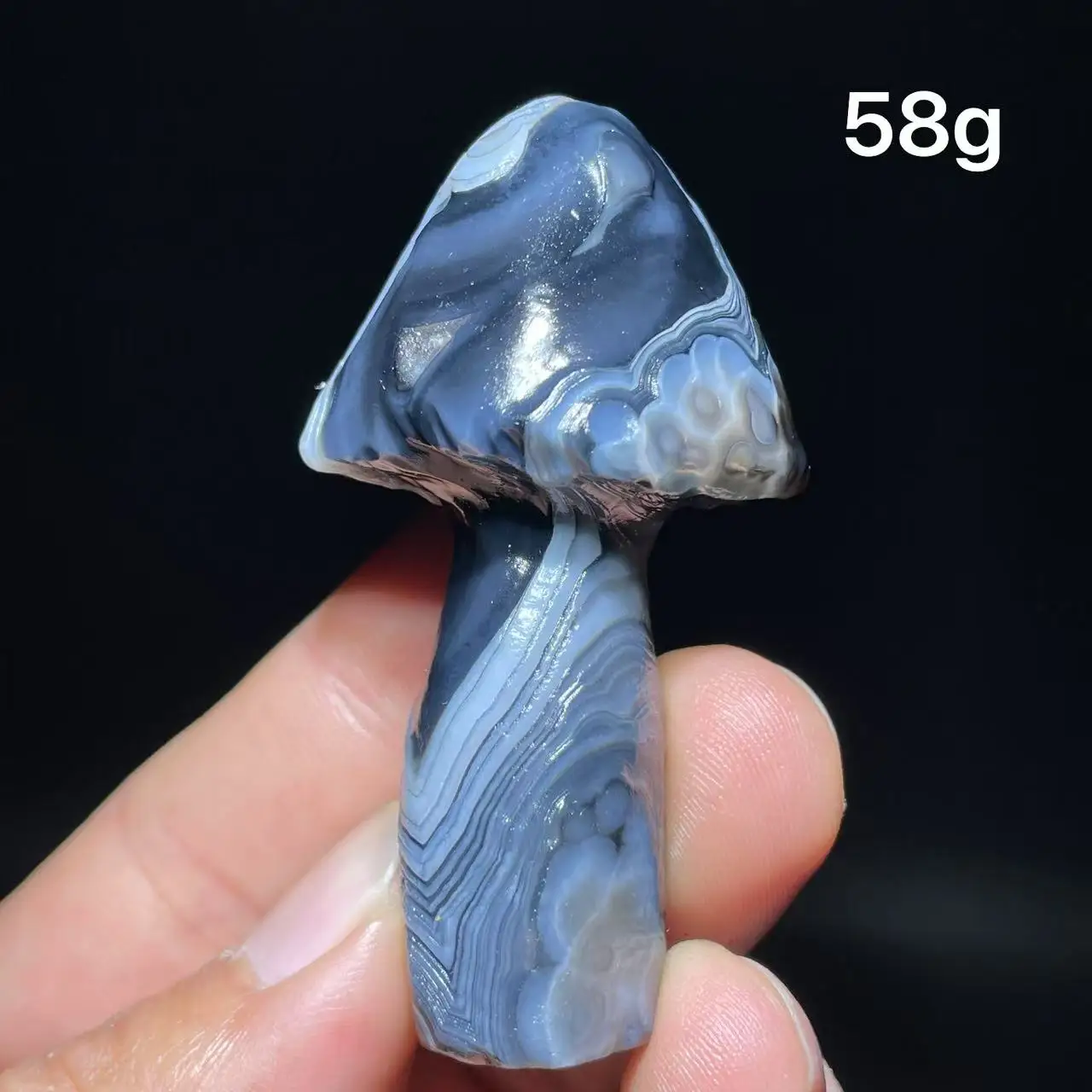 Natural  Agate mushroom Alxa Gobi Eye Mineral Specimen Energy Crystal Chakra Reiki Healing Stone Garden Decor