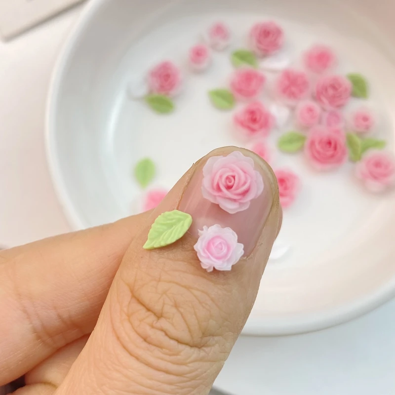 50Pcs Mixed Nail Art Resin Cartoon Pink Flowers Series Charms Rhinestones DIY Craft For Nail 3D Decorations Jewelry 50Pcs Mixed Nail Art Resin Cartoon Pink Flowers Series Charms Rhinestones DIY Craft For Nail 3D Decorations Jewelry