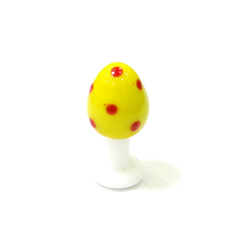 Mini Cute Mushroom Glass Crafts Fairy Garden Miniatures Flowerpot Ornament Decoration Terrarium Figurines Decor DIY Dollhouse